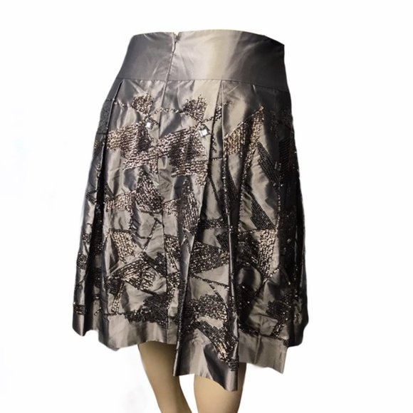 Womans per se Sage Silk Pleated skirt with Sequins - Picture 6 of 7